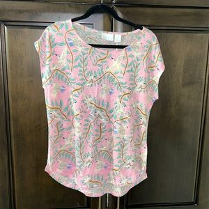 Cynthia Rowley tropical 100% linen top NWT